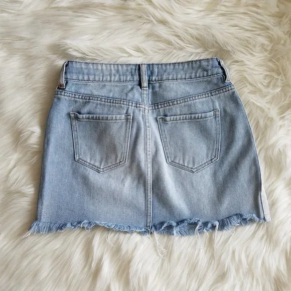 Pacsun Denim Mini Skirt Size 25 - Picture 5 of 11